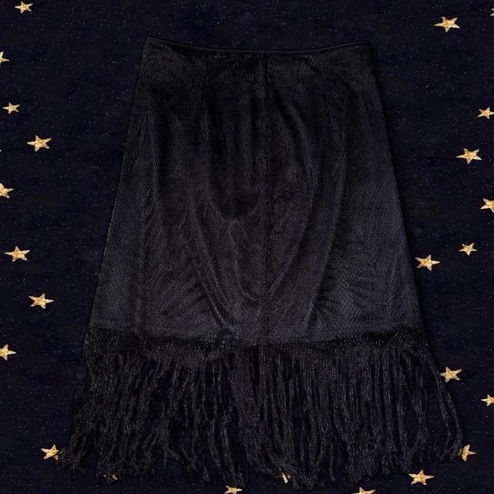 Vintage Jessica McClintock for Gunne Sax fringe skirt